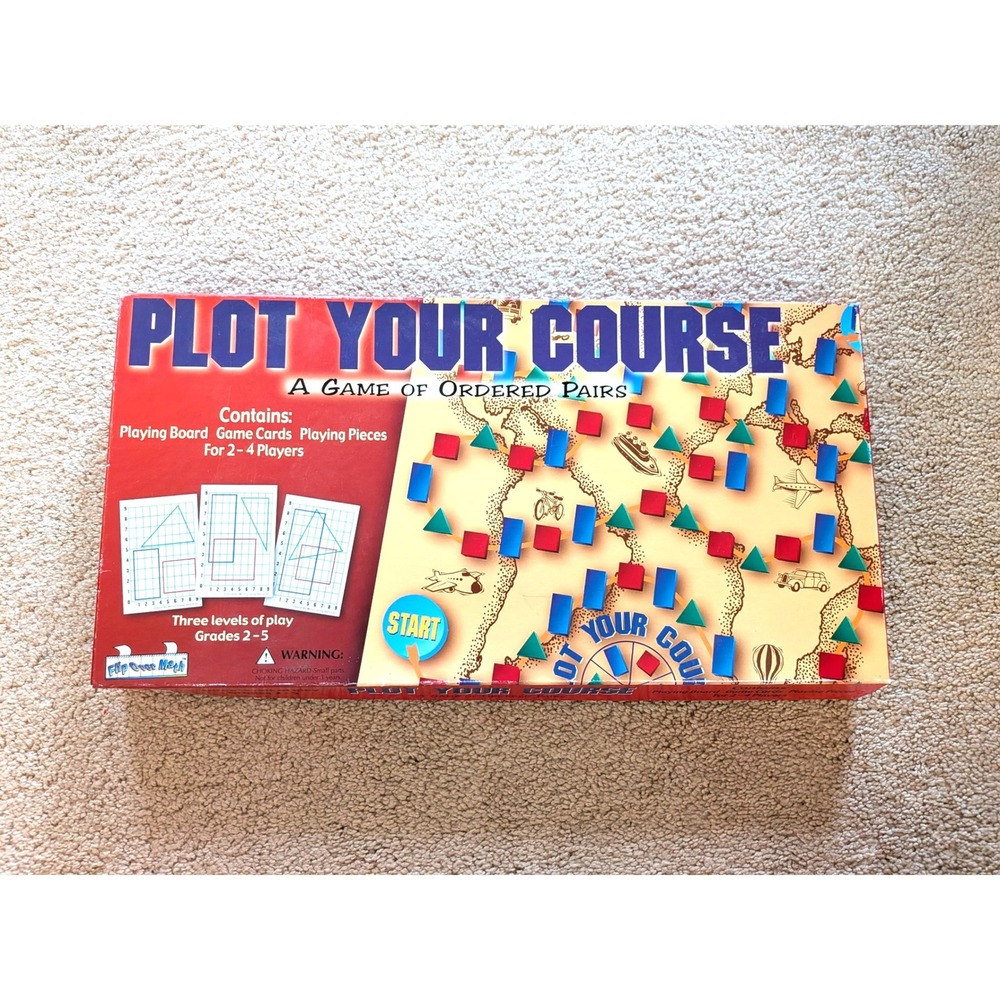 Plot Your Course Order Pairs Flip Over Math Board Game 2-4 P